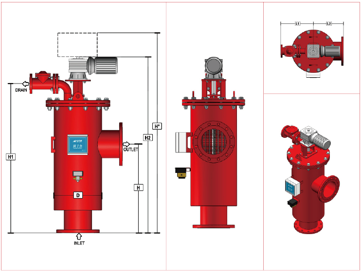 A600型刷式自清洗過濾器選型 A600型刷式自清洗過濾器選型
